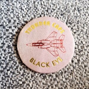 Retro Vintage Thunder Caps Black Eye Pog
